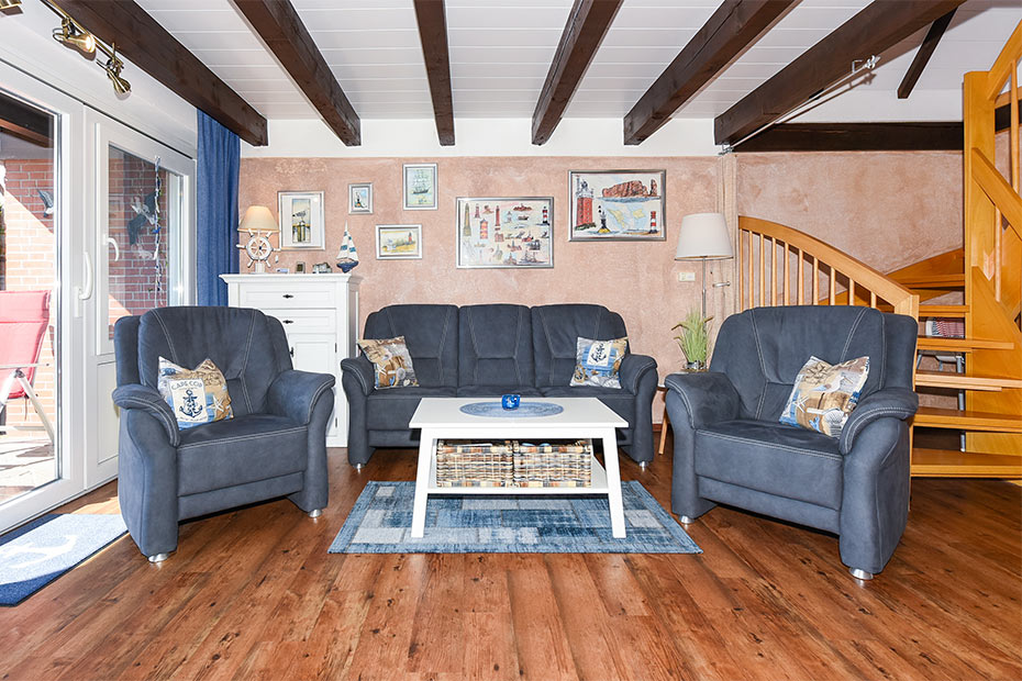 Ferienhaus „Kleine Möwe“ - Wohnzimmer
