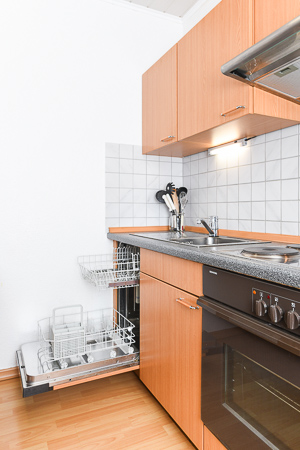 Ferienwohnung II - Wohnzimmer mit integriertem Küchenbereich