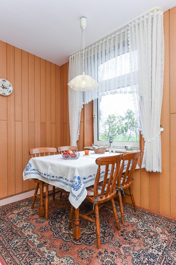 Ferienwohnung „Deichblick“ - Wohnraum mit integrierter Küche