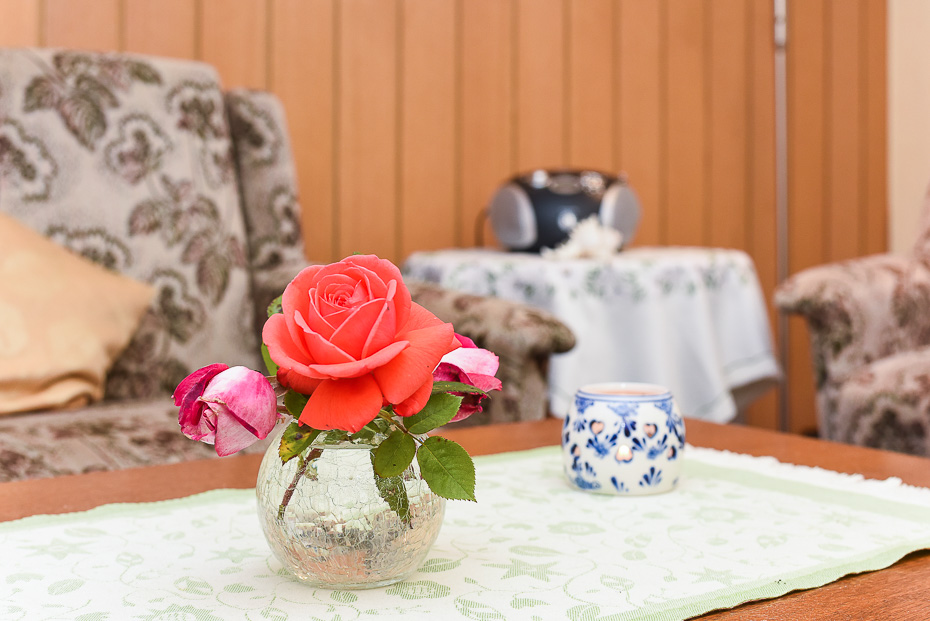 Ferienwohnung „Deichblick“ - Wohnraum mit integrierter Küche