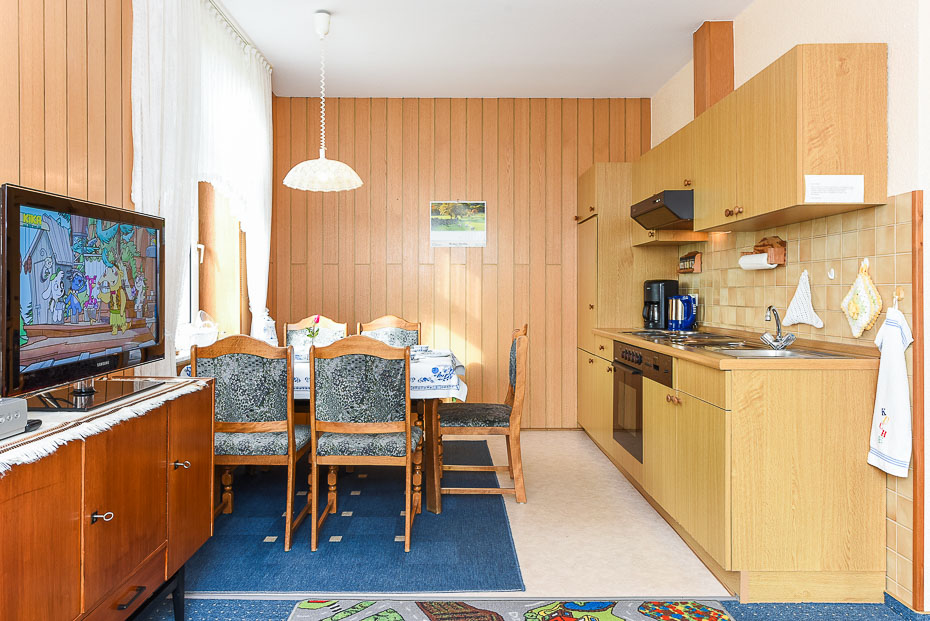 Ferienwohnung „Landblick“ - Wohnraum mit integrierter Küche