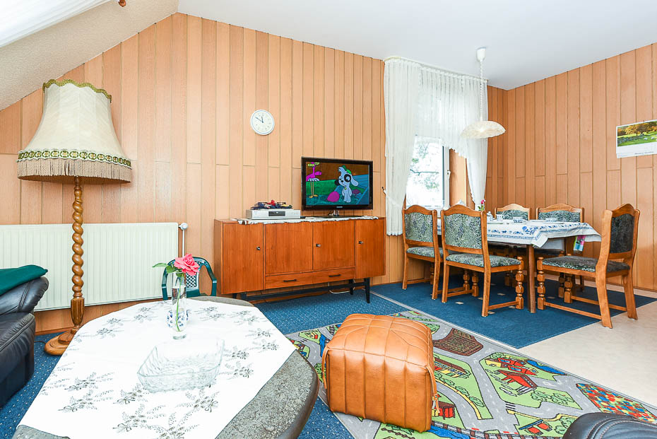 Ferienwohnung „Landblick“ - Wohnraum mit integrierter Küche