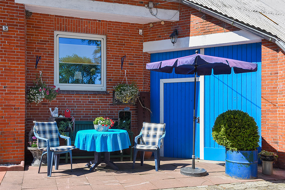 Ferienwohnung - Terrasse im Garten