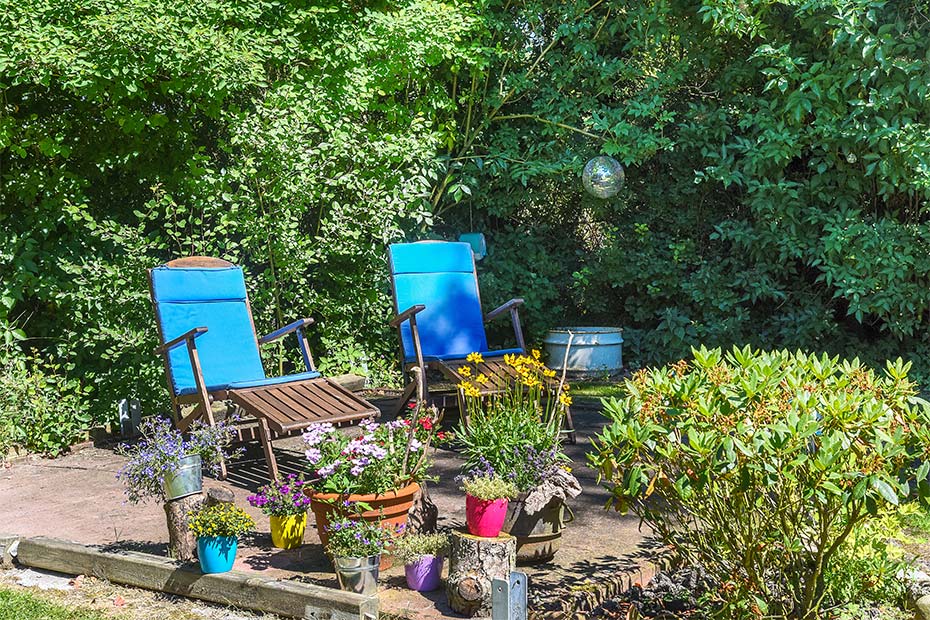 Ferienwohnung - Terrasse im Garten