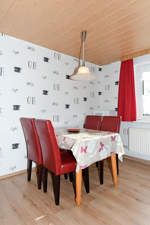 Ferienwohnung 1 - Wohnzimmer mit integriertem Küchenbereich