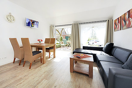 Ferienwohnung „An't Peerstall“ - Wohn- und Schlafraum