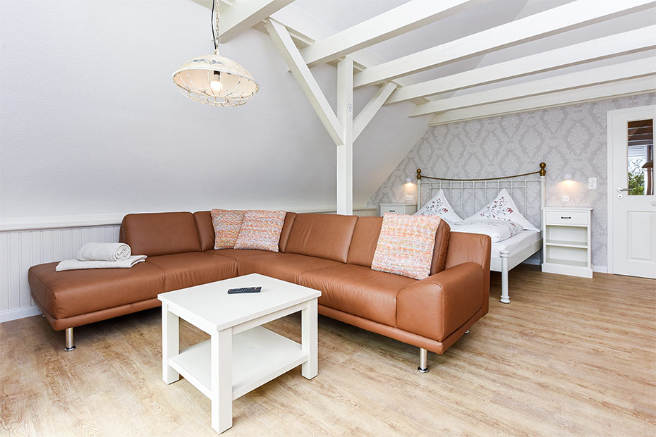 Ferienwohnung Balkonwohnung - Wohn- und Schlafraum