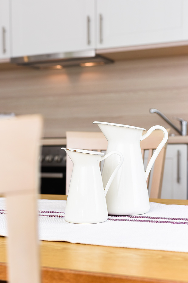 Ferienwohnung Erlenwohnung - Wohnzimmer mit integriertem Küchenbereich