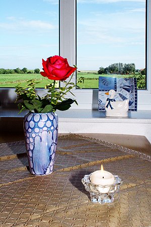 Ferienwohnung Lindenwohnung - Wohnzimmer mit integriertem Küchenbereich