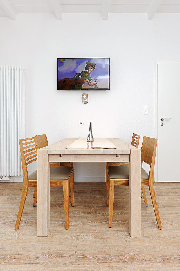 Ferienwohnung Milchkammer 5 - Wohnzimmer mit integriertem Küchenbereich