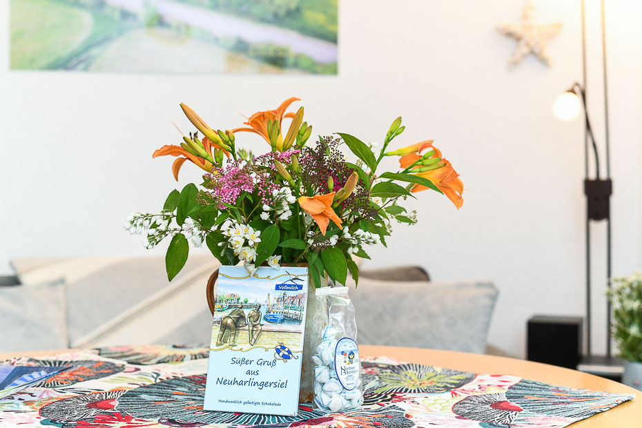 Ferienwohnung „Seestern“ - Wohnraum mit integrierter Küche