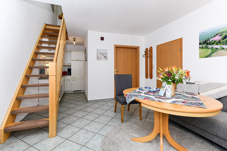 Ferienwohnung „Seestern“ - Wohnraum mit integrierter Küche