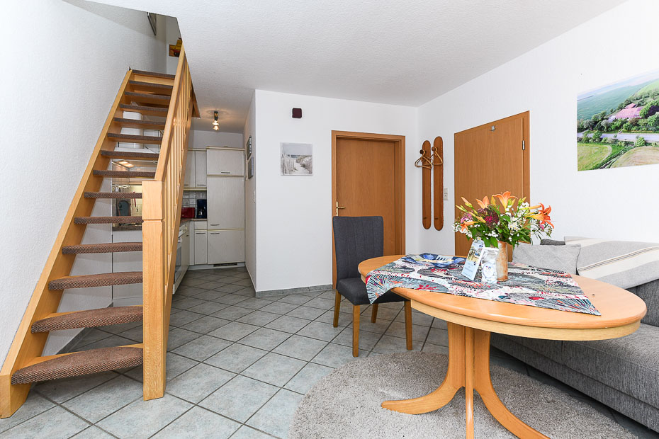 Ferienwohnung „Seestern“ - Wohnraum mit integrierter Küche