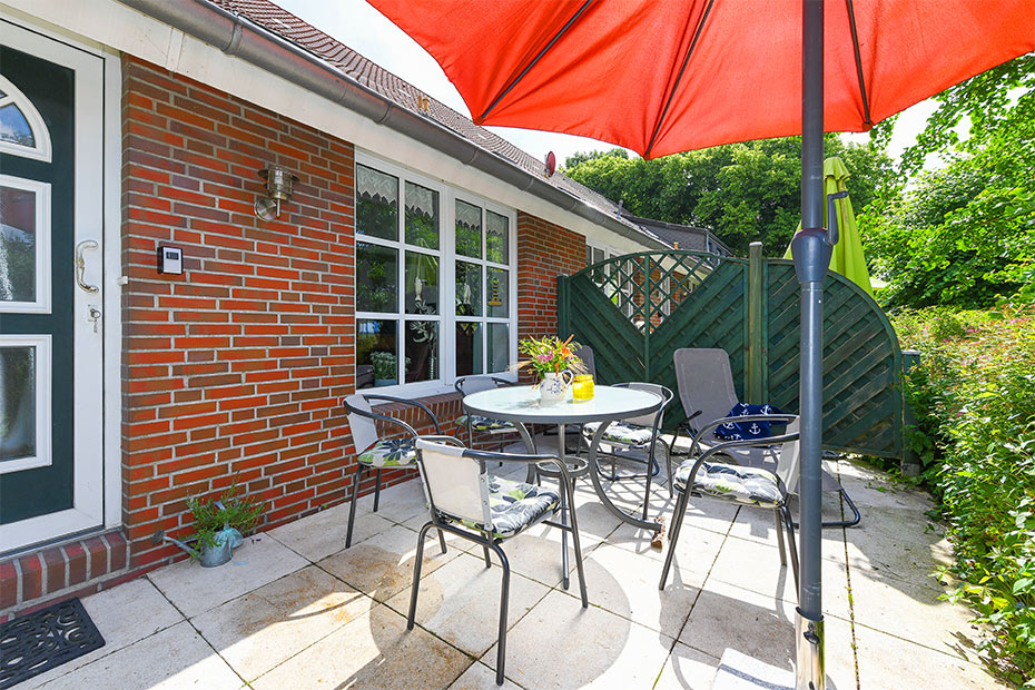 Ferienwohnung „Utkiek“ - Terrasse