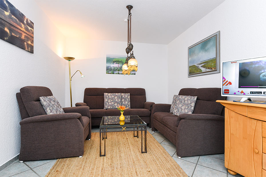 Ferienwohnung „Utkiek“ - Wohnzimmer