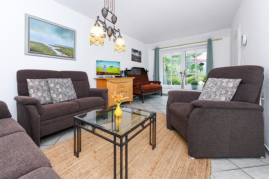 Ferienwohnung „Utkiek“ - Wohnzimmer