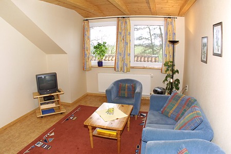 Ferienwohnung „Weizen“ - Wohnraum mit integrierter Küche