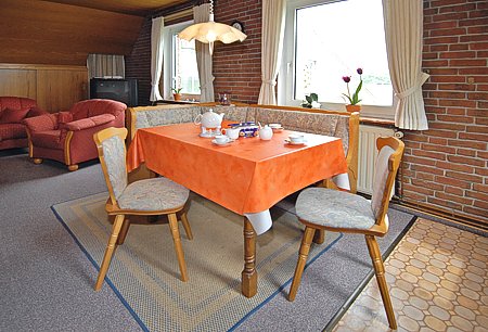 Ferienwohnung - Wohnzimmer mit integriertem Küchenbereich