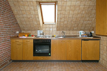 Ferienwohnung - Wohnzimmer mit integriertem Küchenbereich