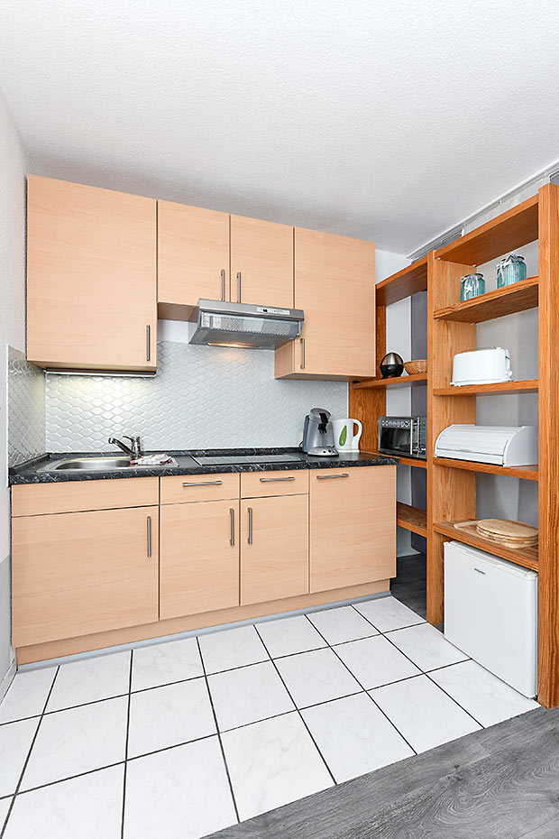 Ferienwohnung „Seepferdchen“ - Wohnraum mit integrierter Küche