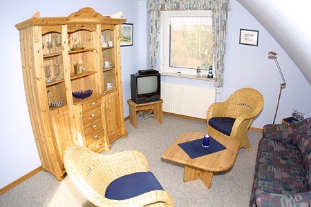 Ferienwohnung - Wohnzimmer mit integriertem Küchenbereich