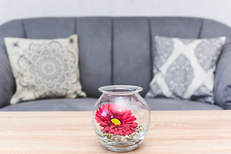 Ferienwohnung - Wohnzimmer mit integriertem Küchenbereich