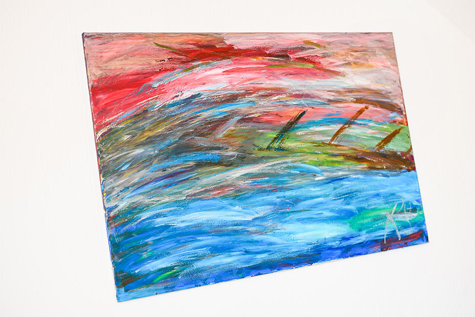 Ferienwohnung „Rotbuche“ - Wohnzimmer mit integriertem Küchen- und Essbereich