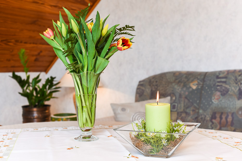 Ferienwohnung „Vosskamp Hörn“ - Wohnraum mit integrierter Küche