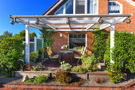 Ferienwohnung 1 - überdachte Terrasse