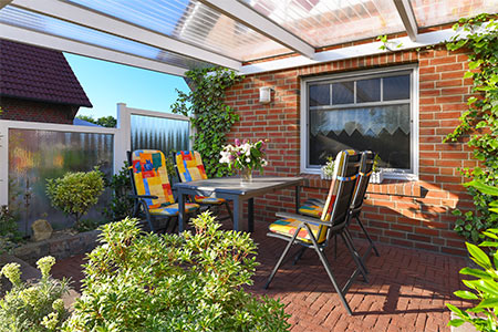 Ferienwohnung 1 - überdachte Terrasse