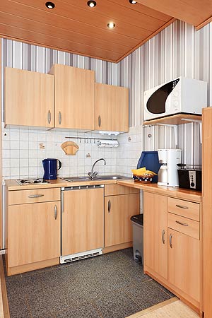 Ferienwohnung 2 - Wohn- und Schlafraum mit integriertem Küchenbereich