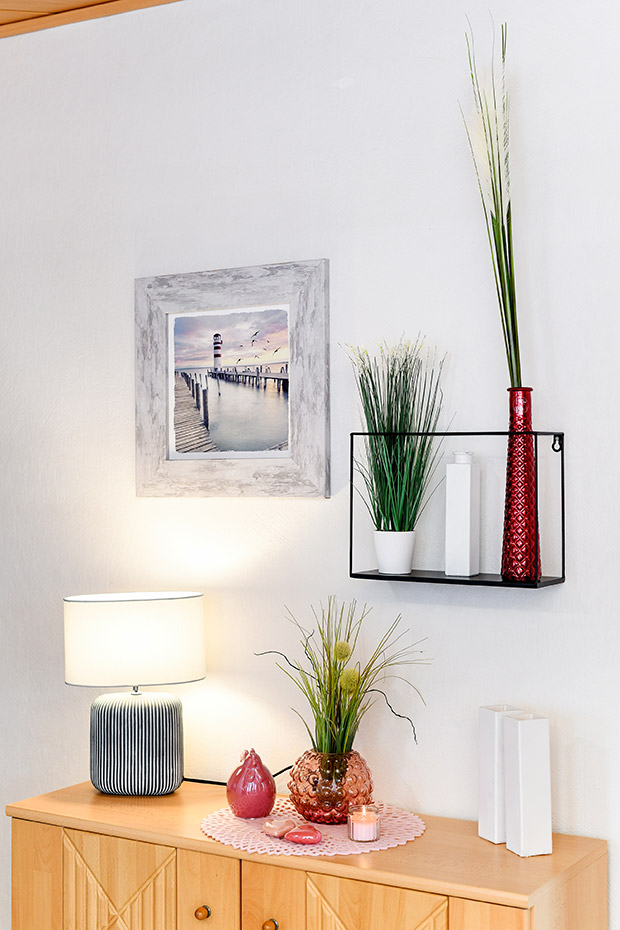 Ferienwohnung 3 - Wohnzimmer mit integriertem Küchenbereich