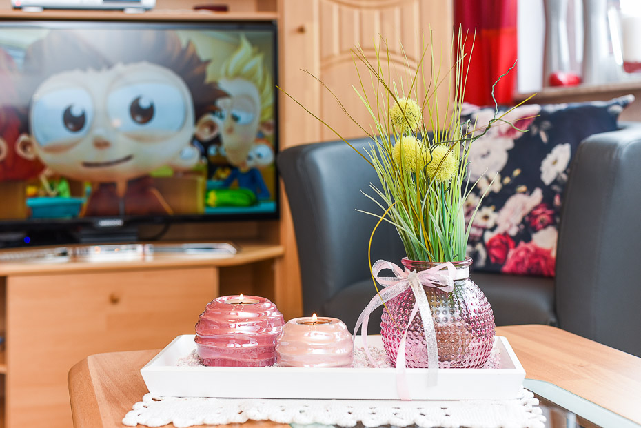 Ferienwohnung 3 - Wohnzimmer mit integriertem Küchenbereich