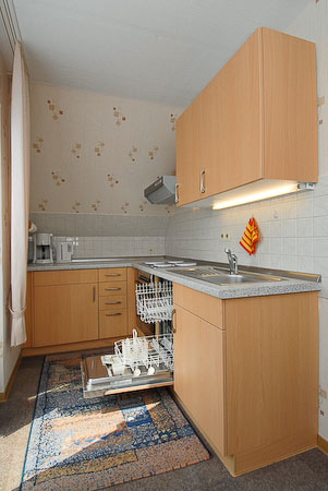 Ferienwohnung „Schwalbe“ - Wohnzimmer mit integriertem Küchenbereich