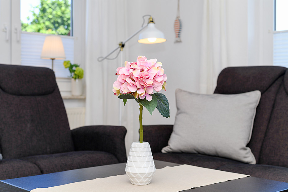 Ferienwohnung 4b - Wohnzimmer mit integriertem Küchenbereich