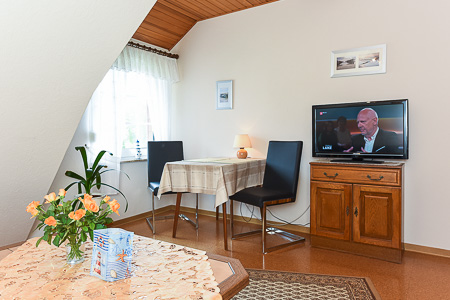 Ferienwohnung III - Wohnzimmer mit integriertem Küchenbereich