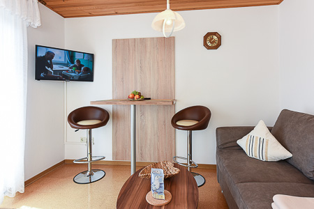 Ferienwohnung IV - Wohnzimmer mit integriertem Küchenbereich