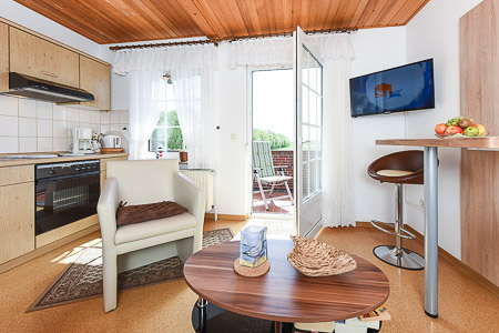 Ferienwohnung IV - Wohnzimmer mit integriertem Küchenbereich