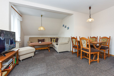 Ferienwohnung VI - Wohnzimmer mit integriertem Küchenbereich