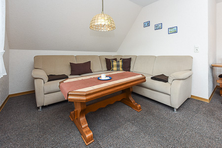 Ferienwohnung VI - Wohnzimmer mit integriertem Küchenbereich