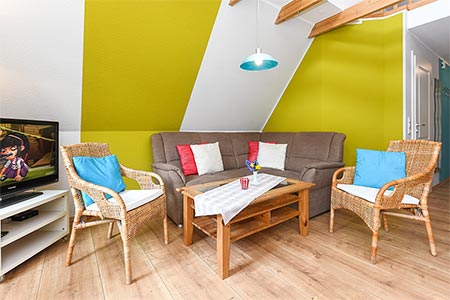 Ferienwohnung „Leuchtturm“ - Wohnzimmer