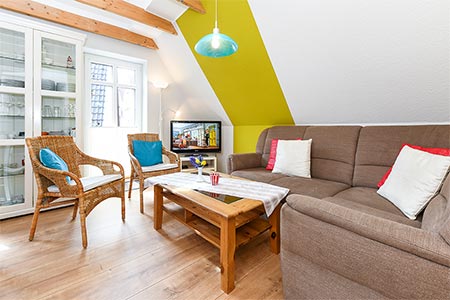 Ferienwohnung „Leuchtturm“ - Wohnzimmer