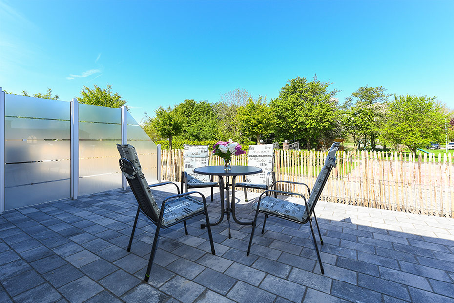 Ferienwohnung „Leege Groden“ - Terrasse