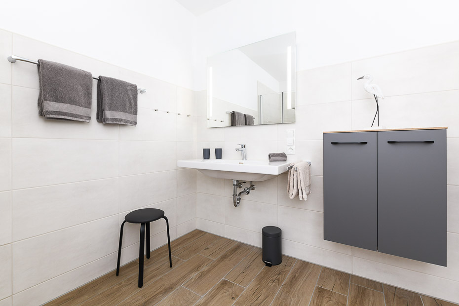 Ferienwohnung „Marschland“ - Badezimmer