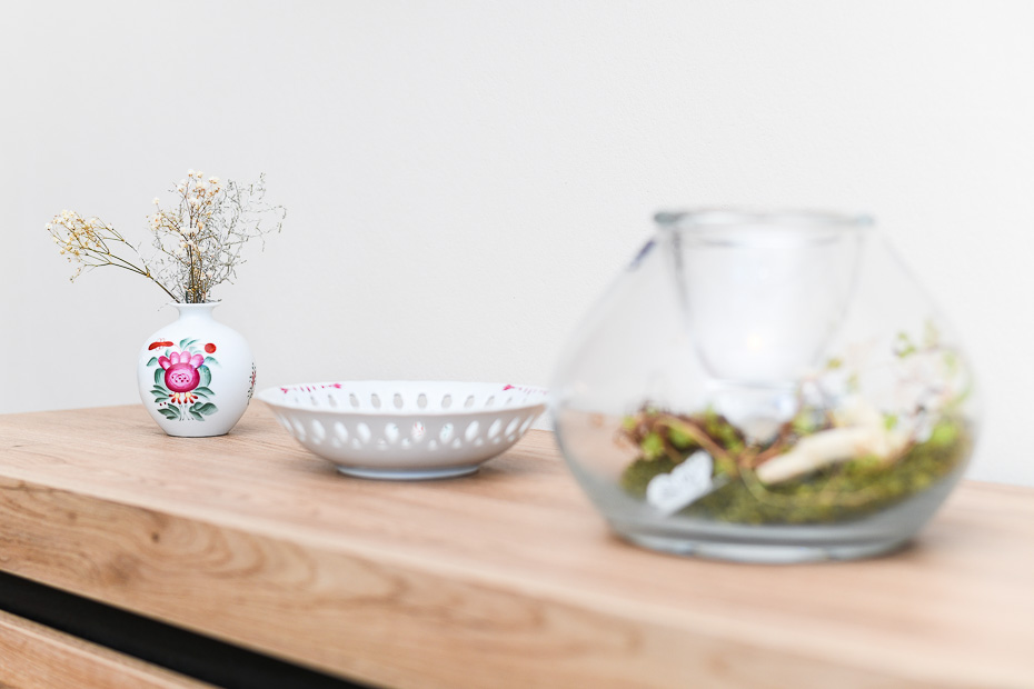 Ferienwohnung „Teetied“ - Wohnzimmer mit integriertem Küchenbereich