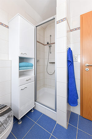 Ferienwohnung „Hafenmelodie“ - Badezimmer