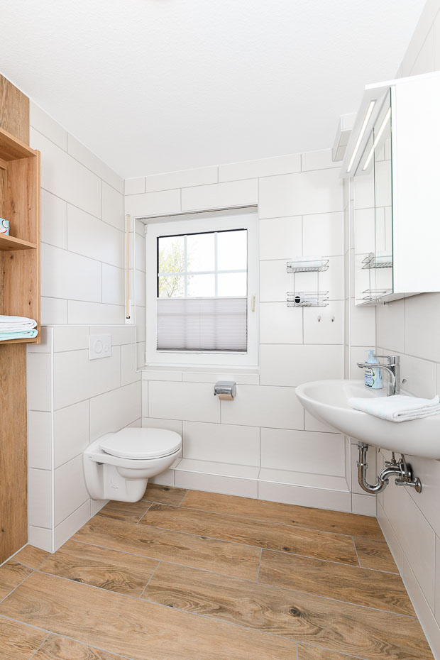 Ferienwohnung „Silbermöwe“ - Badezimmer