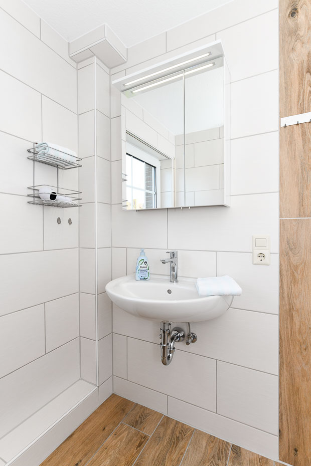 Ferienwohnung „Silbermöwe“ - Badezimmer