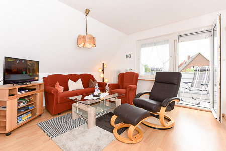 Ferienwohnung „Utkiek“ - Wohnzimmer