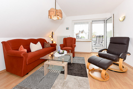 Ferienwohnung „Utkiek“ - Wohnzimmer